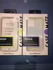 Lot Of 2pc Case-Mate Tough Groove And Clear Cases for iPhone 11 Pro (5.8")