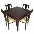 Antique Style Solid Mahogany Wood Square Dining Table and Chairs110cm