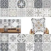 HTTDSLF Pack of 24 Tile Stickers, Adhesive Tiles, Self-Adhesive Tile Film, Tile Stickers, Tile Stickers for Kitchen, Bathroom Decoration, Colourful Tile Stickers, Self-Adhesive Tile Stickers, 15 x 15