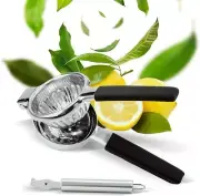 Lemon Squeezer ø:3.3 Stainless Steel Silicone Handle Dishwasher Safe incl Zester