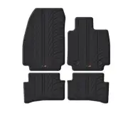 TRAVALL All Weather Floor Mats for Renault Clio 2012-2019 Premium Black Rubber