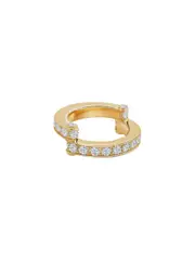 EREDE | Hinged Twin Pavé Ring in Yellow Gold | The UNDONE