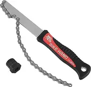 BIKEHAND Compatible with Shimano Sram Freewheel Turner Install Removal Chain Whip Tool Kit - Cassette Remover - MTB Road 7 8 9 10 11 Speed - with Lockring Nut Tool