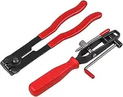 Boot Cage Clamp + Disassembly Pliers Set CV Joint Boot Clamp Pliers Tube Bundle Clamp Ear Boot Tie Pliers, Car Band Tool Kit, Automotive Hose Axle Pliers Hose Band Cut-Off Pliers Car Banding Tool Kit