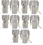 (10 Pack) 1-1/2" Type C Aluminum Camlock | Female Coupler x Hose Barb Shank