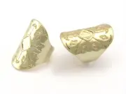 Statement Adjustable Ring Shiny gold brass (18mm 7.5US inner size) 2677