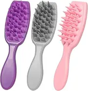 Healeved 3pcs Shampoo Massage Comb Scalp Scrubber Hair Exfoliate Scrub for Scalp Shampoo Brush and Scalp Exfoliator Scalp Massager Small Shampoo Brush Scalp Exfoliator Brush