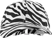 [TOGEVAL] Men Visor Cap Casual Sun Cap Cow-Stripe Design Fashionable Leisure Hat Perfect Present White