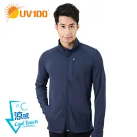 在飛比找蝦皮商城優惠-【UV100】 防曬 抗UV-涼感立領運動外套-男(AD20