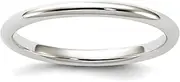 [JewelryWeb] 925 Sterling Silver Solid Polished Half Round Engravable 2mm Half Round Band Jewelry Gifts for Women - Ring Size Options Range: H to Z