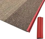 Transition Strip Floor Transition Strip Carpet Trim PVC Flexible Rug Edge Guard Strip,16ft/13ft/9.8ft/6.5ft/3.2ft Long,Suitable for Threshold Height Less Than 6mm(Red,400cm/13ft)