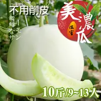 在飛比找披薩巿網路超市優惠-免運(不用削皮~)【頂級溫室甜瓜-嘉玉美濃瓜】10斤(9~1