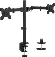 Dual Monitor Mount | Double Monitor Desk Stand | Two Heavy Duty Full