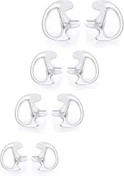 Replacement Earmold Earpiece Earbud Earplug Ear Mold for Walkie Talkie Acoustic Tube Earpiece,Soft Silicone Earmould Replacement Earpiece Insert for Two Way Radio Air Acoustic Headset (Pair of 4)