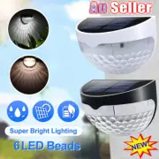 2PCS Solar Powered LED Wall Lights Door Fence Lights Outdoor Garden Lamp VH