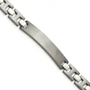 Titanium Brushed and Polished ID Bracelet 8.5" 20.12gm