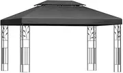 Instahut 4x3 Marquee Gazebo, Camping Tent Wedding Gazebos Garden Shed Iron Frame Outdoor Party Canopy Patio Carport Car, Sturdy Legs Water Resistant and UV Grey