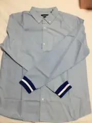 UNDEFEATED ATHLETICS OXFORD BUTTON UP L/S SHIRT BLUE WHITE XL UNDFTD LA DODGERS