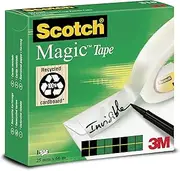 Scotch Magic Tape, 1 Roll, 25 mm x 66 m - General Purpose Sticky Tape for Document Repair, Labelling & Sealing