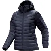 ARC'TERYX CERIUM SV HOODED DOWN JACKET - SIZE: WOMEN M - BLACK SAPPHIRE
