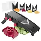 MuellerLiving Mandoline Slicer for Kitchen, Adjustable Vegetable Chopper, Black