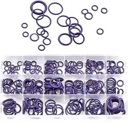 Jawmoy 270 PCS Rubber O Rings Kit, Universal Gasket Assortment Set, O Ring Assortment Kit, for Faucet Plumbing Sealing Repair, Vehicle Repair, Professional Plumbing, Gas Connections (Purple)
