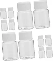 VALICLUD 25pcs Transparent Plastic Storage Bottles with Screw Caps Reusable Medicine Containers for Pills Sample Storage and Accessories for Versatile Usage and Easy Dispensing