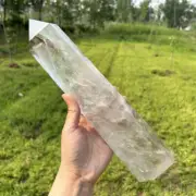 Top! 2kg Natural Clear quartz Obelisk Quartz Crystal Wand Point Reiki Tower