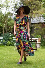 Tahiti Fusion Wrap Dress--ELM-8122016