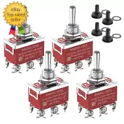 Momentary Toggle Switch 12V DC 3 Way 30 Amp DPDT 6 Pin (On)-Off-(On)