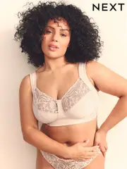 Light Pink F-K Ultimate Comfort Cup Padded Strap Non Pad Non Wired Bra with Side Support (E26113) | $45
