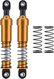 2Pcs 1:10 RC Car Shock Absorber Metal Spring Replacement Parts for Crawler Vehicles, Gold
