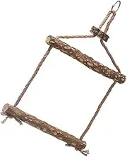 JUMPLAWN Bird Chewing Swing Perch for Parrots Budgies Lovebirds Hanging Cage Accessory for Pet Birds for Play Exercise