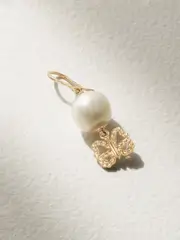 [Alison Lou] Alison Lou - Butterfly Streamer 14-karat Gold Pearl Single Earring - One size One size Gold