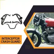 "BLACK CRASH GUARD" FIT FOR ROYAL ENFIELD INTERCEPTOR & GT 650