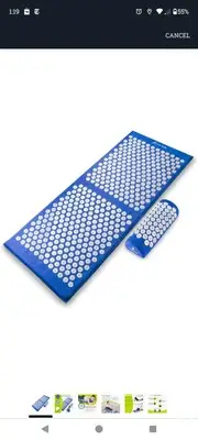 ProsourceFit Acupressure Mat and Pillow Set for Back/Neck Pain Relief and Muscle