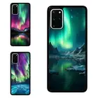 For Samsung Galaxy Z Fold Flip 3 4 5 6 TPU Cases Northern Lights Aurora Borealis
