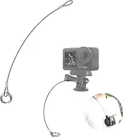 Sport Camera Anti-loss Rope For DJI/Action/Shadowstone X4/GO3S Metal Safety Rope Loss Prevention Cord Tether For Action Cameras Durable Steel Wire Secure Metal Clip Versatile Attachments Compact