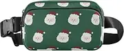 [Amooorous] Red and Green Christmas Checkerboard Fashion Fanny Pack Waist Bag for Women Men Waterproof Crossbody Bag Anti Theft Waist Pack with Adjustable Strap for Workout Running Hiking, Red and Green Christmas