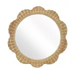 [Florabelle Living] Belle Rattan Scallop Round Mirror