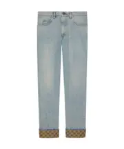 Gucci GG Turn-Up Jeans 30,31 light blue