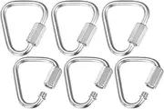 uxcell 6-Pack Quick Chain Link Connector, M4 5/32" 304 Stainless Steel Triangle Locking Repair Chain Links for Swing/Camping/Hiking/Backpack, Twist Key Ring Screw Chain Link [Silver]