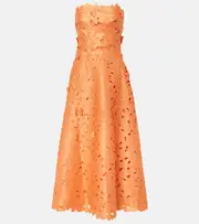 [Costarellos] Costarellos Lorina lace bustier dress AU 14 orange