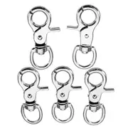 30Pcs 60Mm Silver Zinc Alloy Swivel Lobster Claw Clasp Snap Hook With 14Mm Round Ring