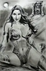 TEELA MASTERS OF THE UNIVERSE Original He-Man SEXY MOTU ART Pinup SPALSH COVER !