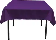 Polyester Poplin Washable Square Tablecloth, Stain and Wrinkle Resistant Square