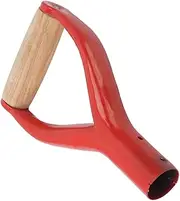OSALADI Tools and Plastic Grip Red Wooden Shovel Handle Replacement Wood Handle for Digging