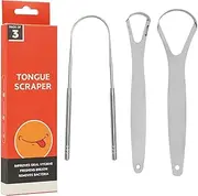 Tongue Scraper | Stainless Steel Tongue Cleaners for Adults | Mouth Scraper, Travel Tongue Scraper Brush for Reduce Breath