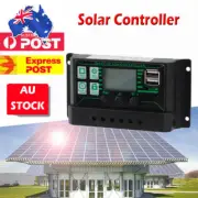 LCD Screen Solar Controller Battery Regulator Charge 12V/24V Dual USB Regulator