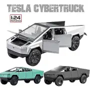 1:24 Tesla Cybertruck Sound and Light Toy Diecast Alloy Pull Back Car Kids Gifts Black